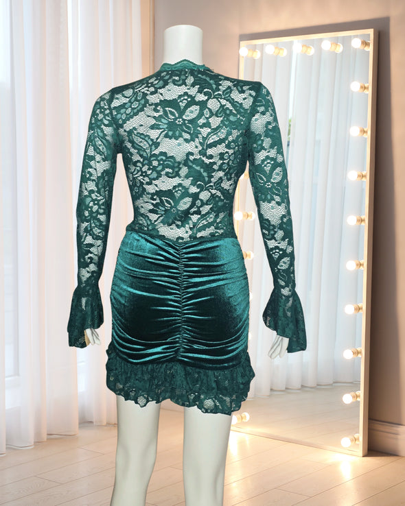 Vivian Lace Ruffle Dress