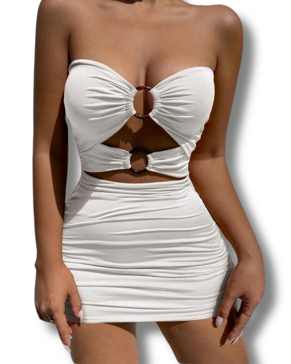 Mini White Ring Dress - Slay the Style