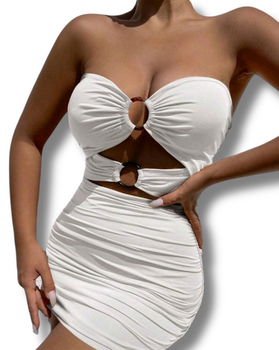 Mini White Ring Dress - Slay the Style