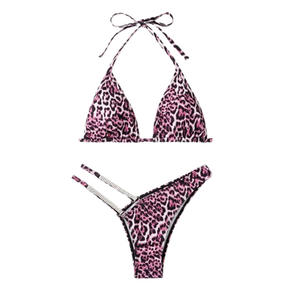 Diamond Leopard Pink Bikini